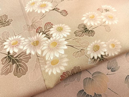 平和屋着物■中国三大刺繍　相良刺繍　訪問着　菊　暈し染め　正絹　逸品　BAAY8010hj