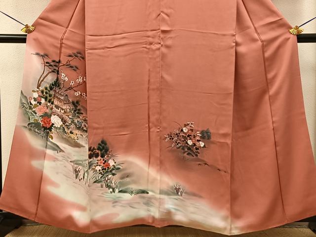平和屋着物■訪問着　手描き　人物御所解文　暈し染め　正絹　逸品　BAAY8012hj
