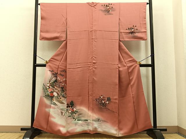 平和屋着物■訪問着　手描き　人物御所解文　暈し染め　正絹　逸品　BAAY8012hj