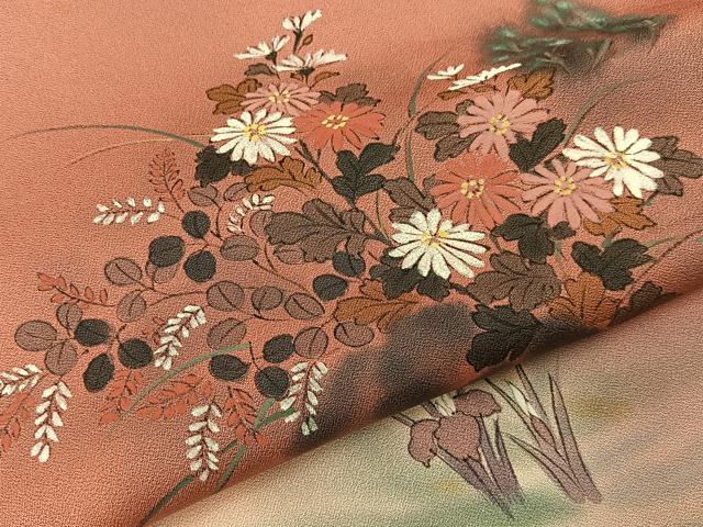 平和屋着物■訪問着　手描き　人物御所解文　暈し染め　正絹　逸品　BAAY8012hj