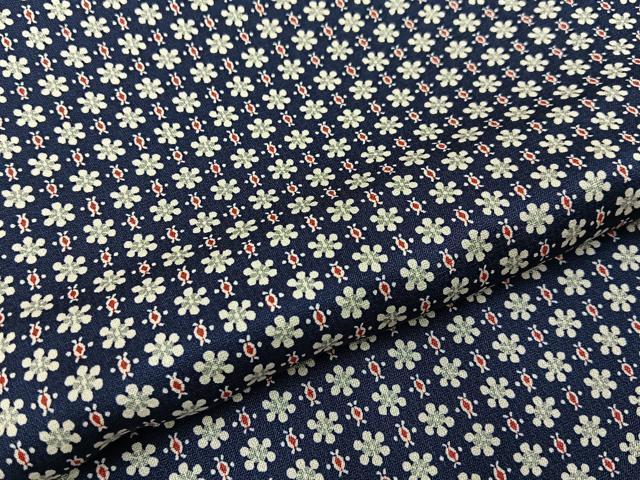 平和屋着物■上質な小紋　小花尽くし　濃紺地　正絹　逸品　BAAY8013hj