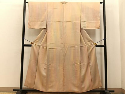 平和屋着物■上質な小紋　霞文　暈し染め　正絹　逸品　BAAY8014hj