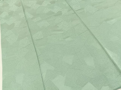平和屋着物●上質な色無地　色紙重ね地紋　裏葉柳色　正絹　逸品　BAAY8017hj