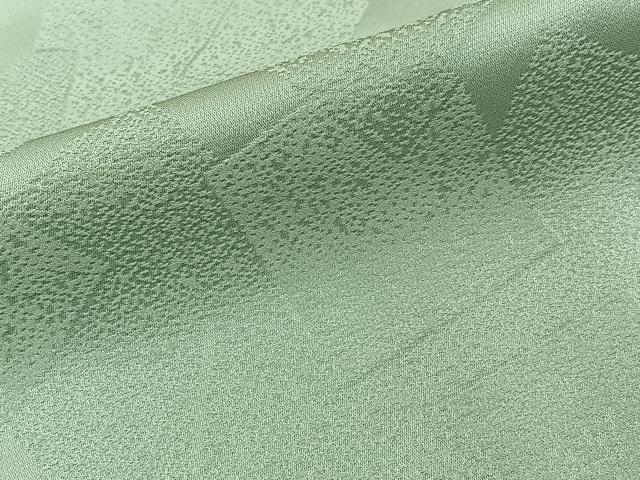 平和屋着物●上質な色無地　色紙重ね地紋　裏葉柳色　正絹　逸品　BAAY8017hj