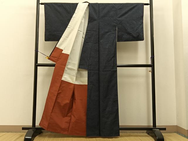 平和屋着物■本場大島紬　菊　正絹　逸品　BAAY8025hj