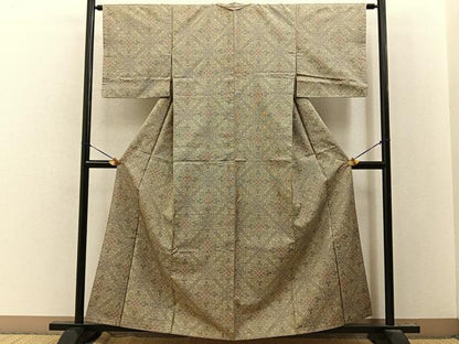 平和屋着物■本場大島紬　7マルキ　蜀江花文　正絹　逸品　BAAY8035hj