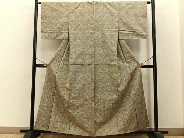 平和屋着物■本場大島紬　7マルキ　蜀江花文　正絹　逸品　BAAY8035hj