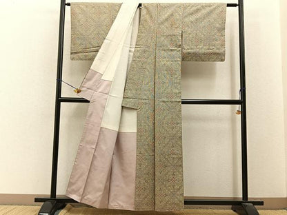 平和屋着物■本場大島紬　7マルキ　蜀江花文　正絹　逸品　BAAY8035hj