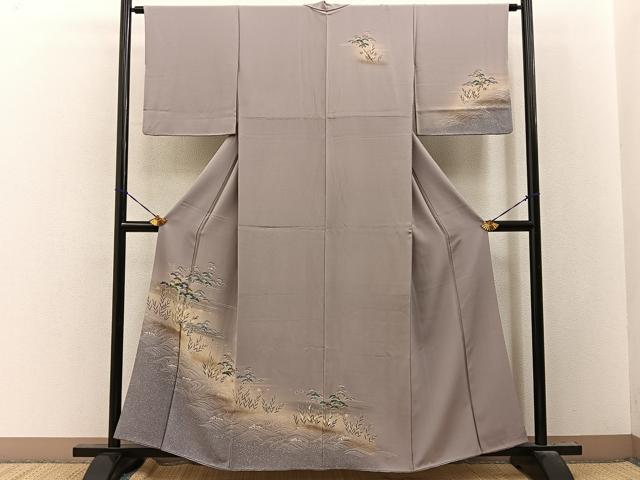 平和屋着物■訪問着　浜松文　暈し染め　金彩　正絹　逸品　BAAY8037hj