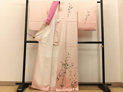 平和屋着物●訪問着　友禅　作家物　草花文　暈し染め　正絹　逸品　BAAY8040hj