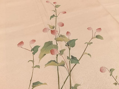 平和屋着物●訪問着　友禅　作家物　草花文　暈し染め　正絹　逸品　BAAY8040hj