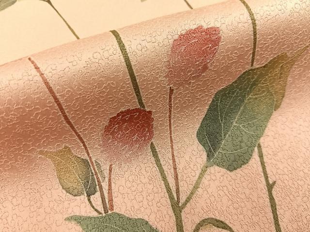 平和屋着物●訪問着　友禅　作家物　草花文　暈し染め　正絹　逸品　BAAY8040hj