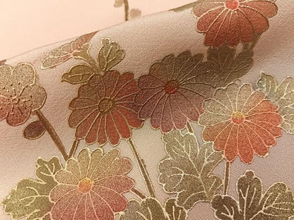平和屋着物■豪華色留袖　檜扇孔雀花文　暈し染め　金彩　正絹　逸品　BAAY8043hj