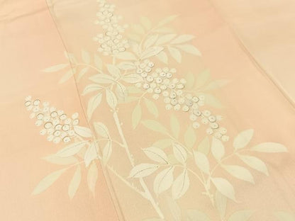 平和屋着物■訪問着　刺繍　南天文　暈し染め　金彩　やまと誂製　正絹　逸品　BAAY8046hj