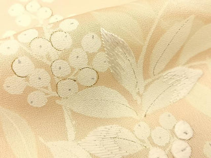 平和屋着物■訪問着　刺繍　南天文　暈し染め　金彩　やまと誂製　正絹　逸品　BAAY8046hj