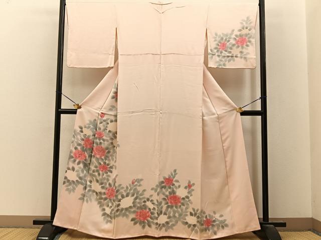 平和屋着物■訪問着　刺繍　薔薇　正絹　逸品　BAAY8047hj