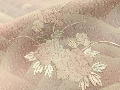 平和屋着物■訪問着　刺繍　立波冊子花文　暈し染め　正絹　逸品　未使用　BAAY8049hj