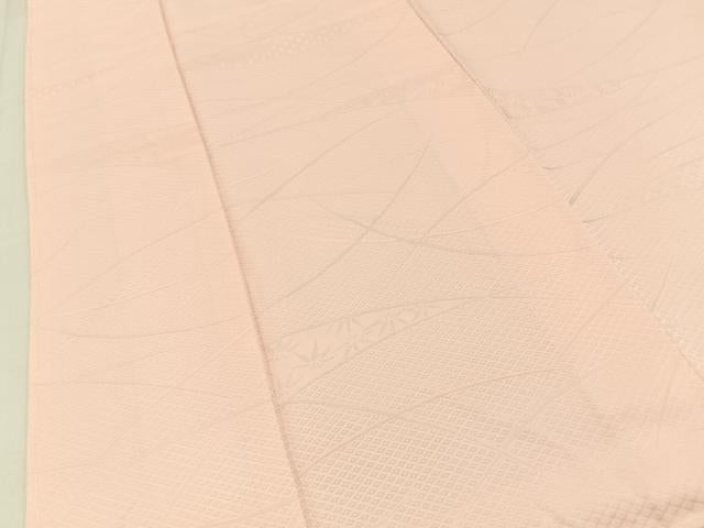平和屋着物■上質な色無地　芝草地紋　肌色　正絹　逸品　未使用　BAAY8057hj
