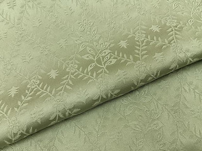 平和屋着物●上質な色無地　草花地紋　裏葉柳色　さが美扱い　正絹　逸品　BAAY8058hj