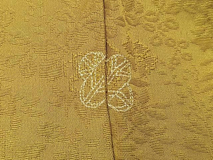 平和屋着物●上質な色無地　秋草地紋　玉蜀黍色　正絹　逸品　未使用　BAAY8059hj