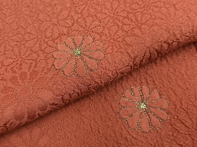 平和屋着物■豪華色留袖　刺繍　菊　正絹　逸品　BAAY8063hj