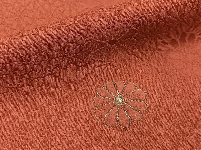 平和屋着物■豪華色留袖　刺繍　菊　正絹　逸品　BAAY8063hj