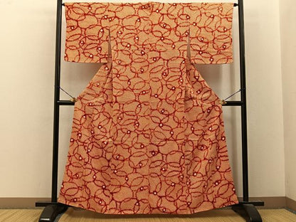 平和屋着物■上質な小紋　総絞り　吉祥文　正絹　逸品　BAAY8064hj