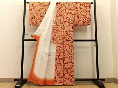 平和屋着物■上質な小紋　総絞り　吉祥文　正絹　逸品　BAAY8064hj
