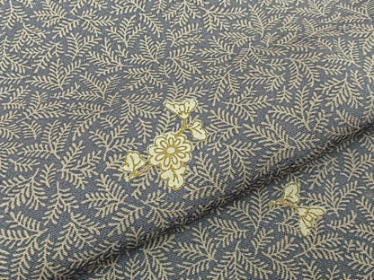 平和屋着物■上質な小紋　菊　金彩　正絹　逸品　BAAY8075hj