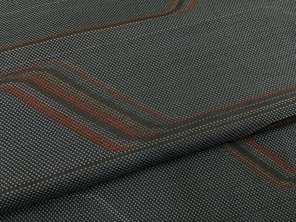 平和屋着物■本場大島紬　9マルキ　幾何学文様　正絹　逸品　未使用　BAAY8080hj