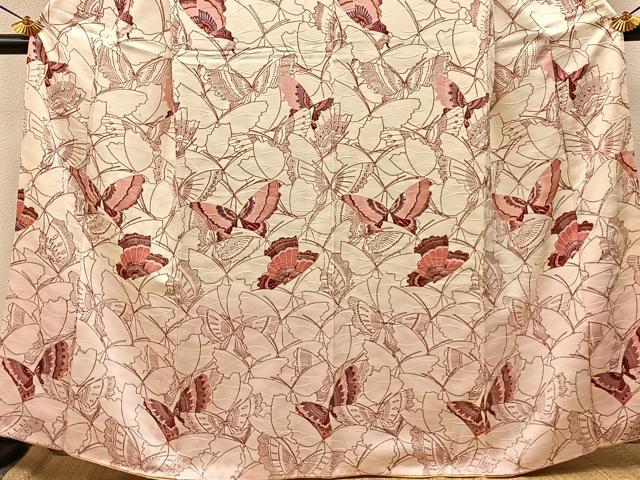 平和屋着物■訪問着　舞蝶文　暈し染め　金彩　正絹　逸品　BAAY8085hj