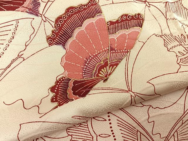 平和屋着物■訪問着　舞蝶文　暈し染め　金彩　正絹　逸品　BAAY8085hj