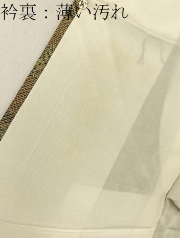 平和屋着物■上質な紬　吉祥花文　正絹　逸品　BAAY8088hj