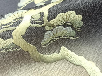 平和屋着物■豪華色留袖　総刺繍　十二単　暈し染め　銀糸　正絹　逸品　BAAY8093hj