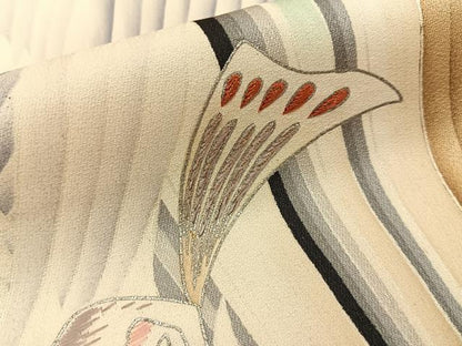 平和屋着物■豪華振袖　作家物　刺繍　鳳凰　暈し染め　銀彩　正絹　逸品　BAAY8100hj