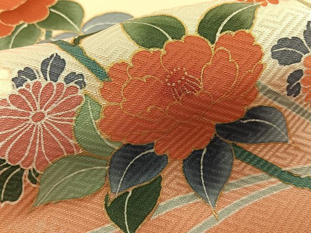 平和屋着物■訪問着　草花文　暈し染め　金彩　正絹　逸品　BAAY8101hj