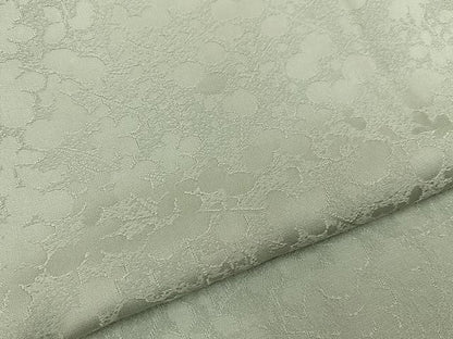 平和屋着物■上質な色無地　堅牢染　枝花地紋　蕎麦切色　反端付き　正絹　逸品　BAAY8105hj