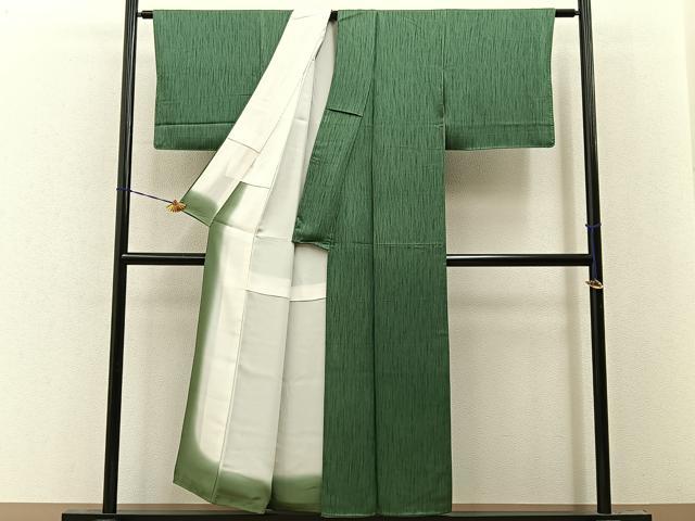 平和屋着物■上質な小紋　よろけ縞　正絹　逸品　BAAY8106hj