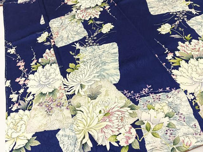 平和屋着物■上質な小紋　色紙重ね花文　金彩　正絹　逸品　未使用　BAAY8111hj