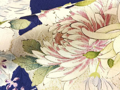平和屋着物■上質な小紋　色紙重ね花文　金彩　正絹　逸品　未使用　BAAY8111hj