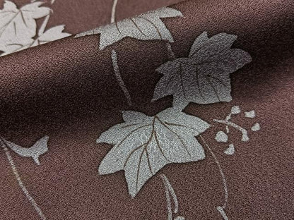 平和屋着物●訪問着　駒刺繍　舞蝶蔦の葉文　暈し染め　金彩　正絹　逸品　BAAY8119hj