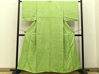 平和屋着物■上質な小紋　瓦文　正絹　逸品　BAAY8124hj