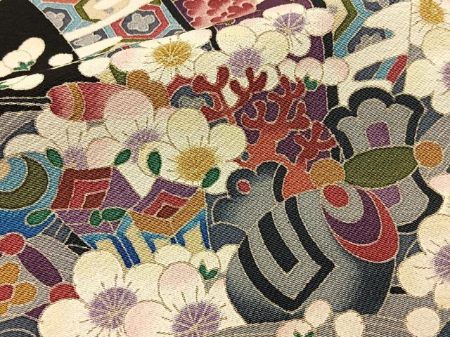 平和屋着物●本加賀友禅作家　泉広治　黒留袖　帆　宝尽くし花鳥文　正絹　逸品　BAAY8130hj