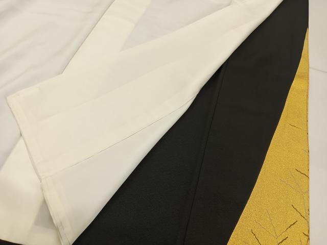平和屋着物●松尾光琳　黒留袖　刺繍　茶道具　金彩　正絹　逸品　BAAY8135hj
