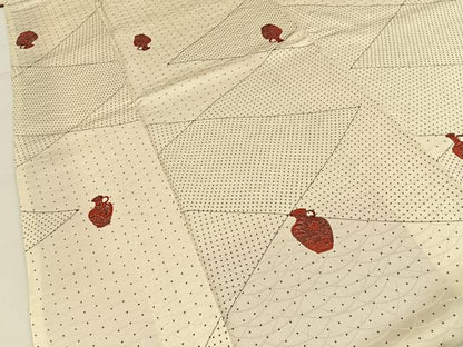 平和屋着物■上質な小紋　陶器花文　正絹　逸品　BAAY8138hj