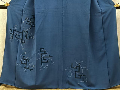 平和屋着物■訪問着　刺繍　蔦の葉文　正絹　逸品　BAAY8143hj