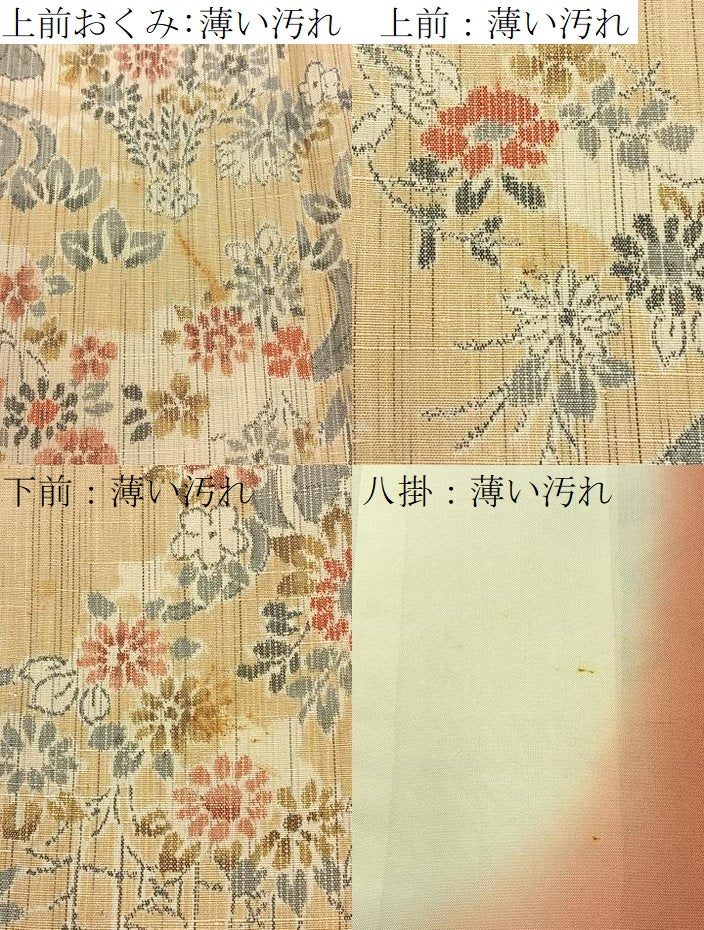 平和屋着物■上質な紬　花車風景文　正絹　逸品　BAAY8148hj