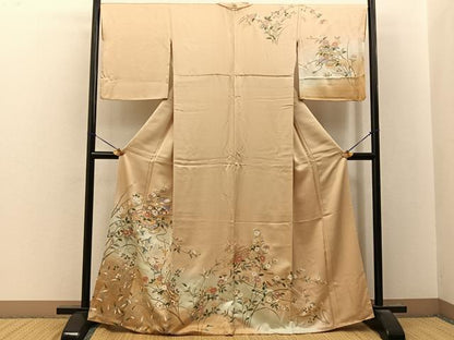 平和屋着物●訪問着　流水貝桶花文　暈し染め　金彩　正絹　逸品　BAAY8149hj