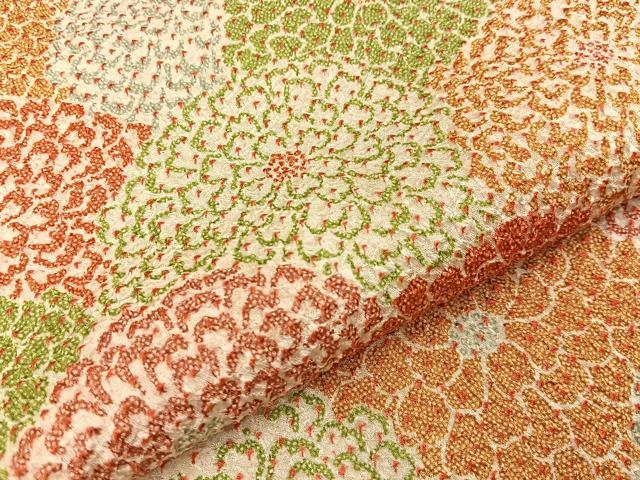 平和屋着物●訪問着　総絞り　菊尽くし　正絹　逸品　BAAY8150hj