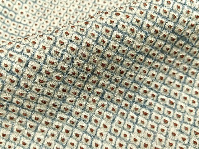 平和屋着物■大変加工の良い総絞り小紋　正絹　逸品　BAAY8152hj